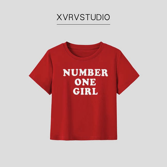 XVRV【夏季新品】2026新款圆领运动印花T恤女春夏透气简约短袖图片
