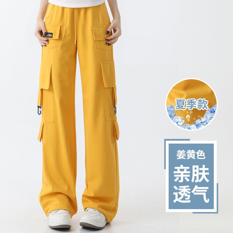 XVRV【秋上新】锦纶冰丝速干工装两穿裤户外健身跳舞显瘦百搭裤子