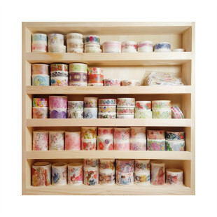 木质和纸胶带柜展示收纳盒四层五层墨水颜O料架手帐分装定制包邮