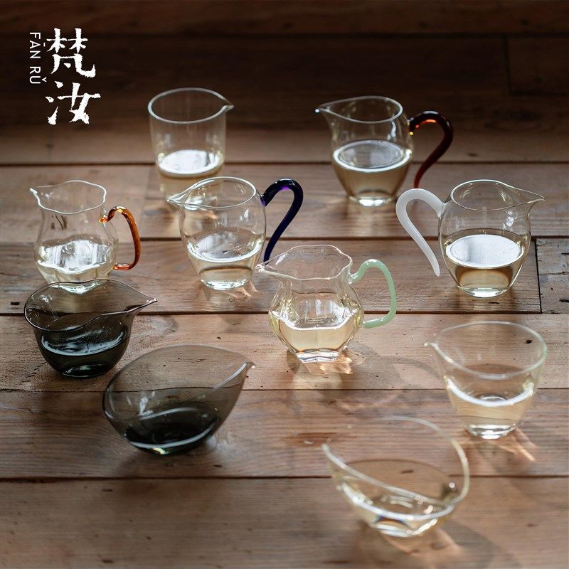 梵汝 带把玻f璃公道杯功夫茶具高硼硅透明家用公杯分茶器茶道配件,餐饮具,公道杯,淘宝优惠券,粉丝福利购,淘宝优惠卷
