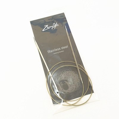 方针环形针不锈钢织方形毛衣针编织工具套装尼P龙绳圈循环针带刻