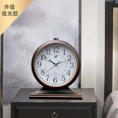 夜光静音家用座j钟老式客厅时钟摆件钟表桌面摆放台钟摆钟台式坐