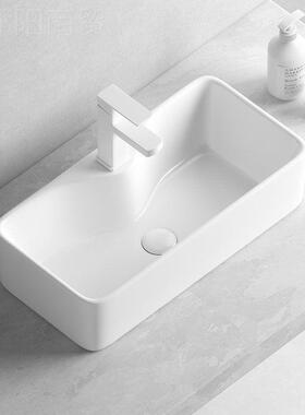 家台上盆陶瓷洗手盆方形洗用脸盆生卫OQB间尺寸洗手池圆形单盆面