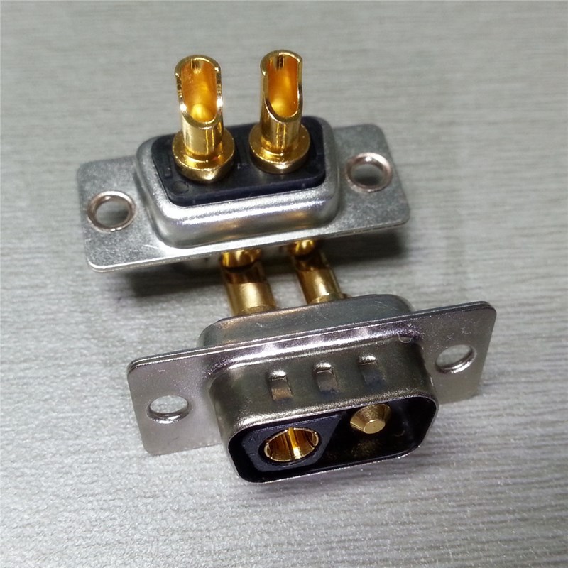 新品焊线式一公一母d-sub2V2电源线公头座DB型矩形连接器一阴一阳