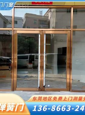 j化办公14362室玻璃隔断地弹簧门墙8门商铺不锈钢装钢玻安璃无框