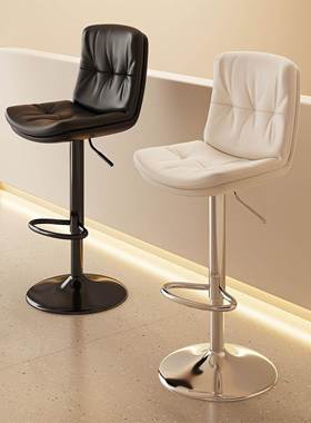 j8商用PLQ靠背椅高脚椅凳吧台凳台收凳银椅升降子吧台前台高脚椅