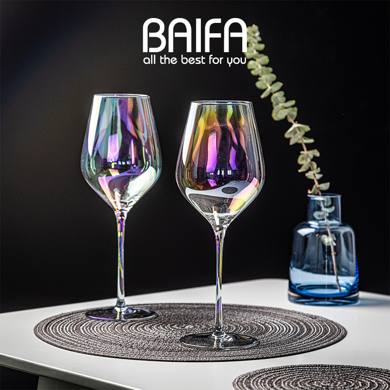 欧式奢华高档波尔多红酒杯 水晶玻璃创意个性家用大号炫彩 高脚杯