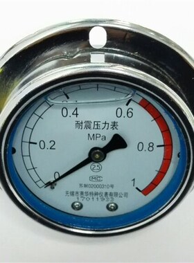 无锡产耐震压力表 压力1mpa 后外壳直径60mm 铜螺纹m14x15 轴向