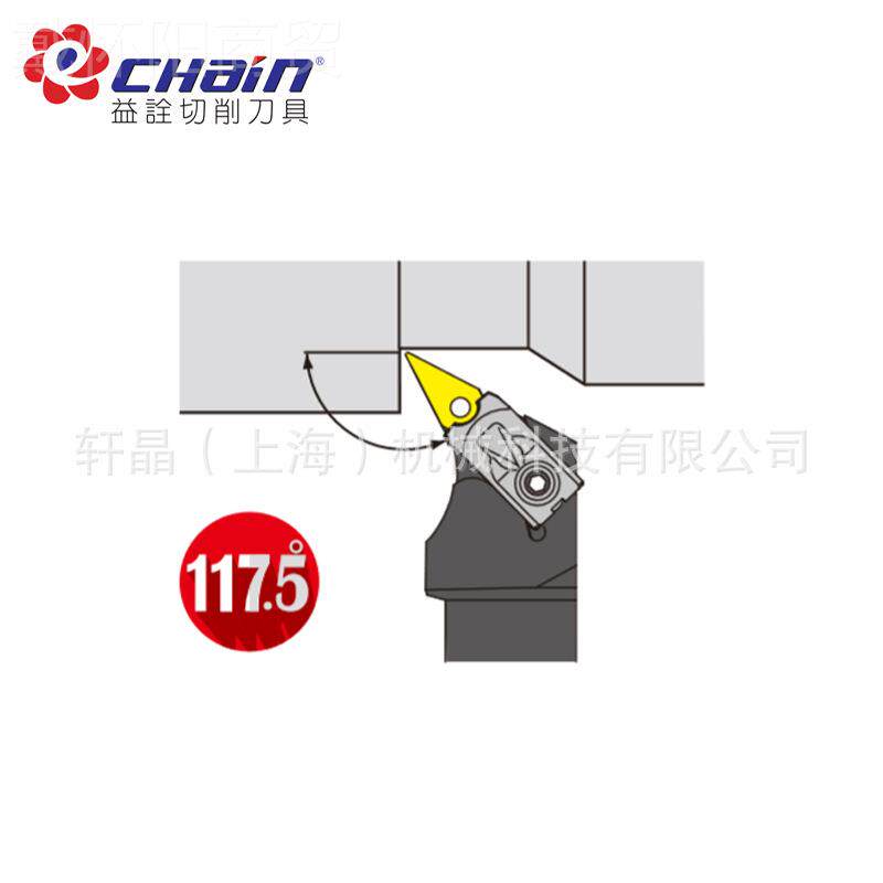 台数湾益诠 控圆/外R径车刀杆 EVQN/L-252719505M16外 主偏角93°