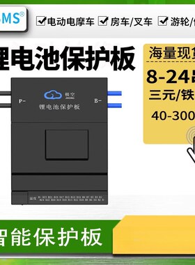 JKBMS极空保护板带RS485通讯模/蓝牙/CAN加热/鳄鱼夹线缆的保护板