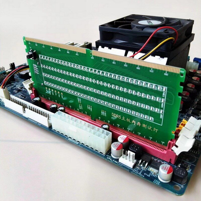 台式DDR5内存带灯测试内存槽测试仪电脑故障诊断卡主板检测工具