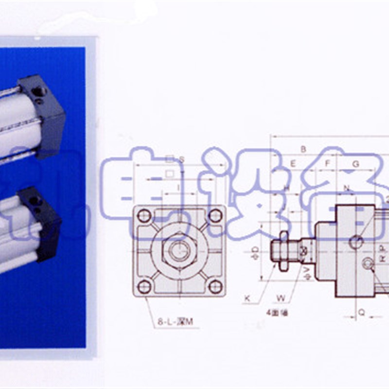 KAOGEER全新正品方形标准气缸SC125*100-CA/SC125X100-CA
