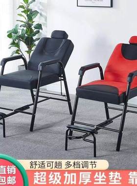 可躺理发修椅子脸椅椅子剪发椅美IZE发面刮椅子黑红色黑色默认项