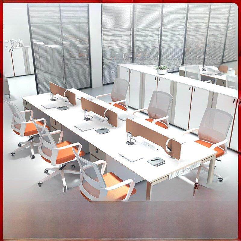 办公桌员工位六人四人二人组合职员桌现代电脑工作位面对面屏风桌