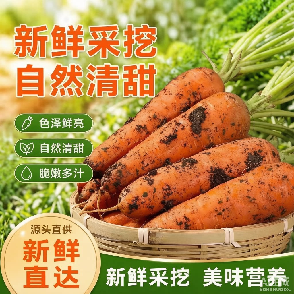 新疆胡萝卜现挖顺丰直发5斤包邮
