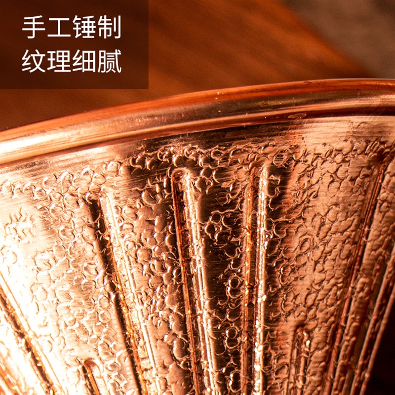 珈可咖啡a过滤杯手冲咖啡器具日式复古紫铜锥形滤杯滴滤式V60滤杯