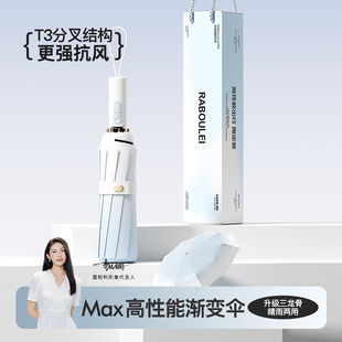渐变全自动加大加固加厚女晴雨伞两用男大号防晒紫外线Z遮阳太阳