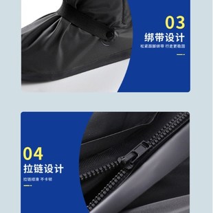 女下雨脚套雨 雨鞋 套防水加厚耐磨防滑男款 防雨高筒F鞋 套雨天水鞋