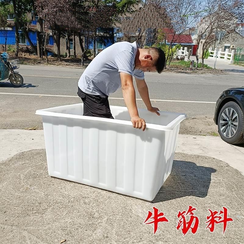 塑料长方形养鱼水产家用储水桶泡瓷砖大口塑料桶加厚方桶牛筋水箱