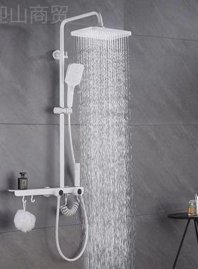 高全铜13166枪灰淋浴花套装 色卫生间浴洒室瀑布下出水定温花端洒