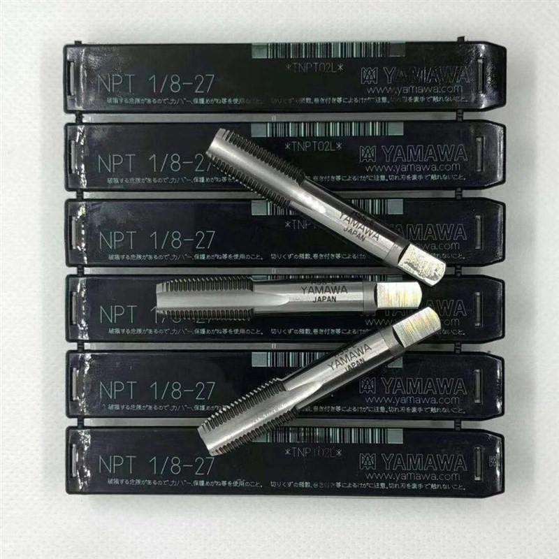 YAMAWA管用直槽丝攻NPS1/4-18NPT1/8-27 3/8 3/4 1/2喉牙螺旋丝锥