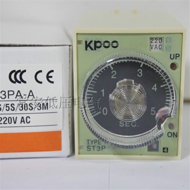 开普KPOO 通电延时型旋钮时间继电器 T3PA-A