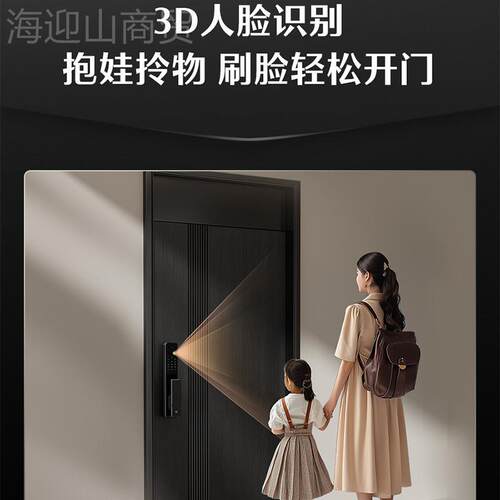 德曼Q2FV纹掌静EFP脉智能锁3D人脸防识别指锁密码锁家用施盗门电