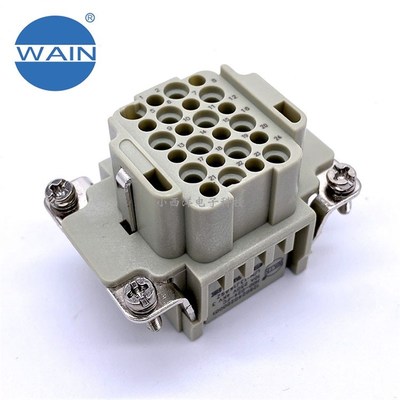 HDD-024-FC WAIN唯恩 重载连接器 24针冷压母头 24芯矩形航空插芯
