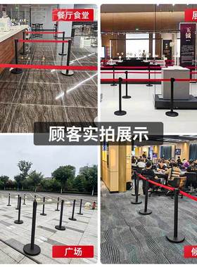 隔离带伸缩带黑色一米线围栏ROB队护不锈钢栏杆排行银栏警戒带警