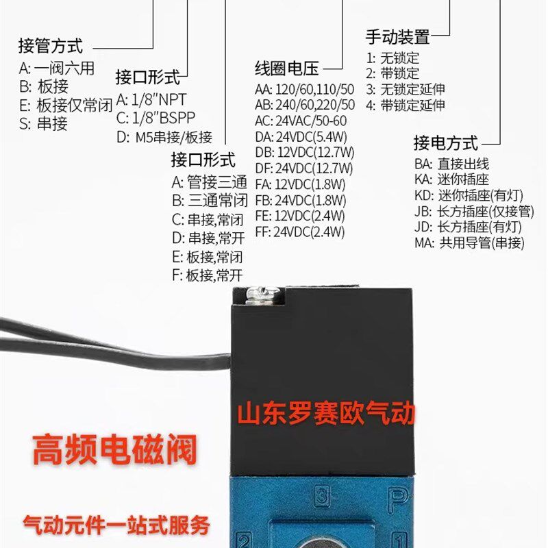 高频阀VT307-5G-02VT307-4G-0235A-ACA-DDAA-1BAMAC高频电磁阀