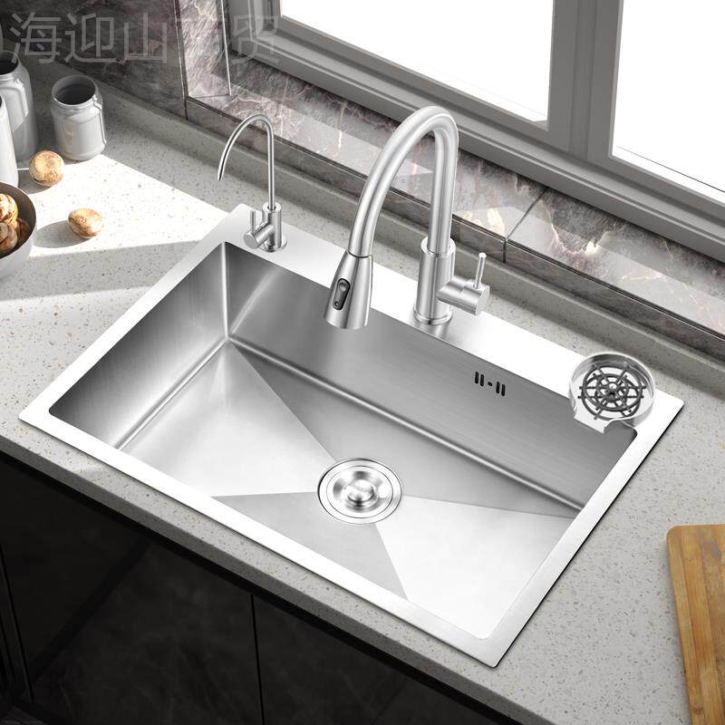 厨房30水XWT4不锈钢工槽 丝手加厚水槽单槽套餐大单槽洗菜盆洗碗