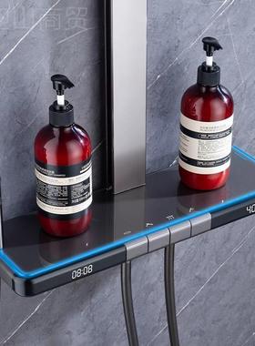 淋浴洒套花装数显枪色淋雨浴浴全铜沐家IQG用浴室增压花洒外灰贸