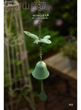 ABW园家居装饰 个性创做花旧艺 田园乡村 铸铁鹰风铃挂件 园意杂