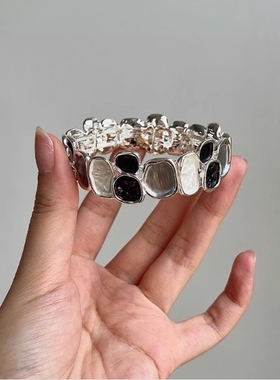 中古vintage几何滴釉玫瑰花朵