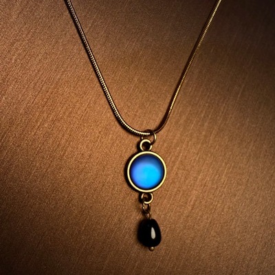 欧美新款时尚精致优雅气质ins小众个性蓝色梦幻圆圈项链手链套装