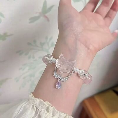 古风高颜值粉色系串珠手链