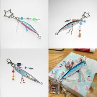 简约时尚 鱼钩钥匙扣背包挂件创意diy2025新款 配饰 Keychain Fish