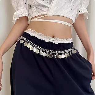 波西米亚金属腰链女裙子民族风腰带2025新款高级感中古牛仔裤配饰