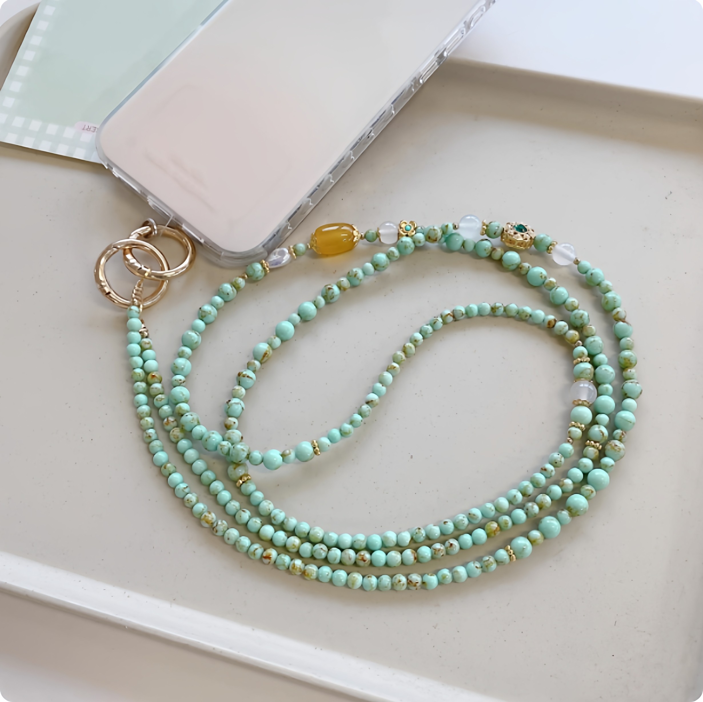 手机挂绳女精致高级感高端挂脖斜挎可背手机链轻奢小众不撞款链条