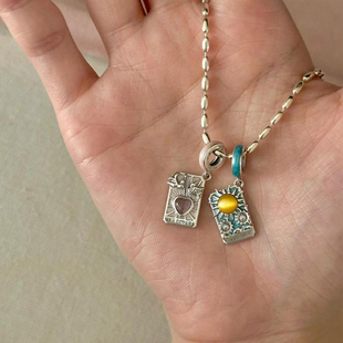 「命运之轮」太阳爱心吊坠项链新款小众精致轻奢送礼物锁骨链女