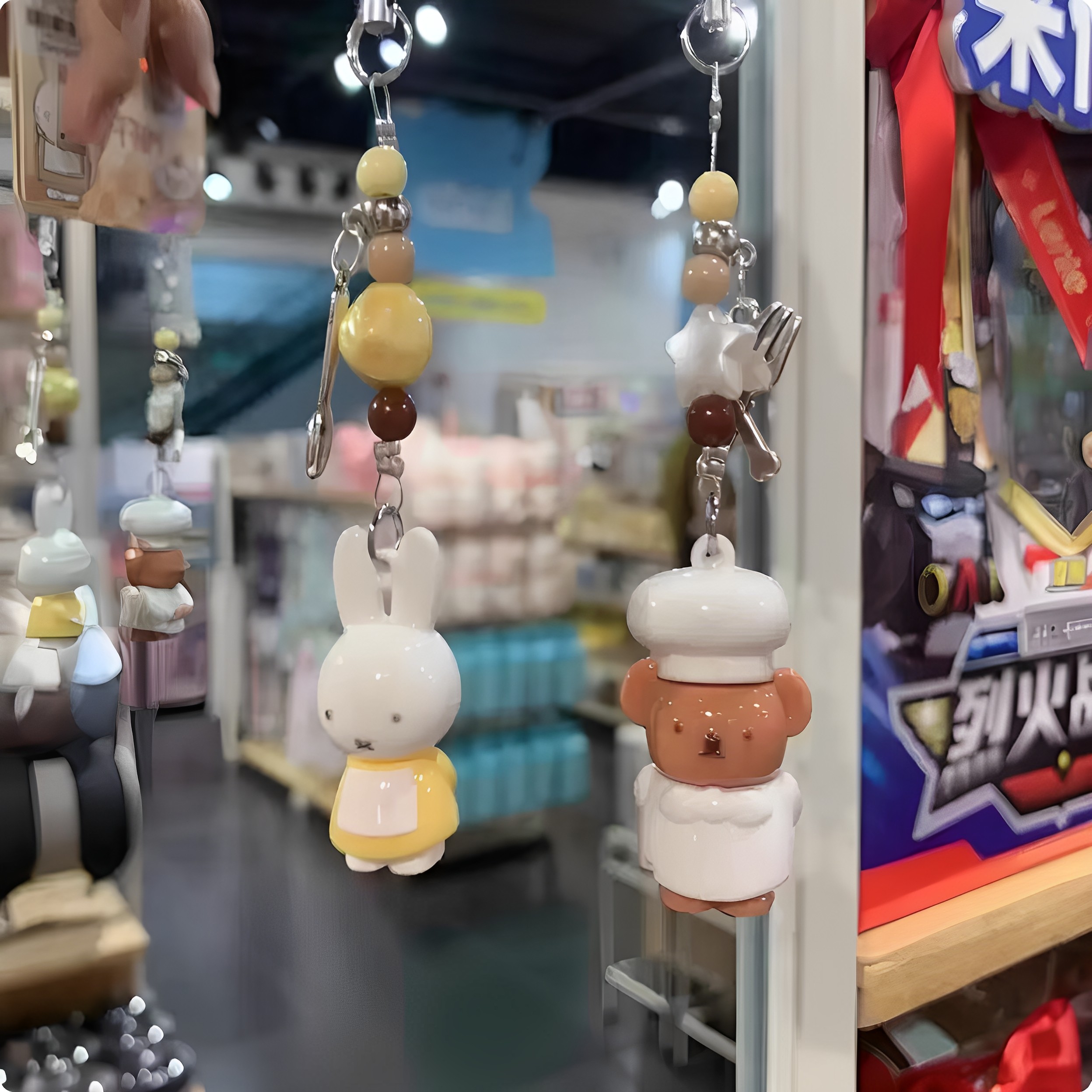 mf米菲兔周边可爱卡通多巴胺米菲和鲍里斯高颜值挂件钥匙扣伴手礼