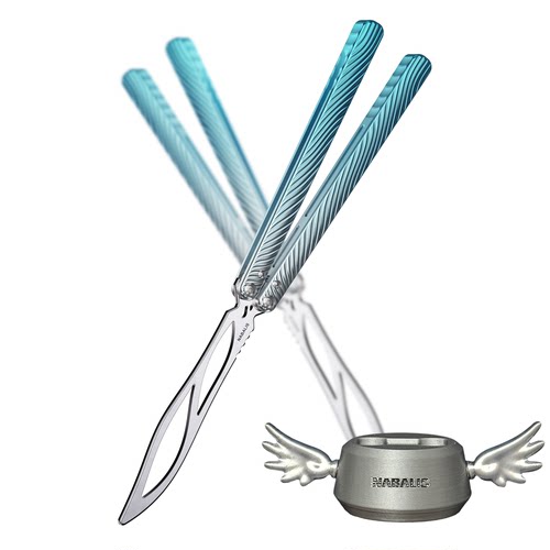 NABALIS Wing蝴蝶刀7系铝练习多功能工具蝴蝶训练刀安全不开刃