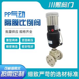 阀门可配定位器电磁阀 PPH气动隔膜比例阀双向直通式