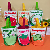 袋子礼品袋2025新款 水桶帆布包幼儿园生日伴手礼物袋磁扣款 手提包