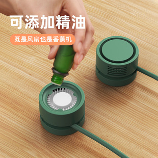 随身懒人挂颈脖子无Z叶降温神器 挂颈风扇USB可充电户外小型可携式