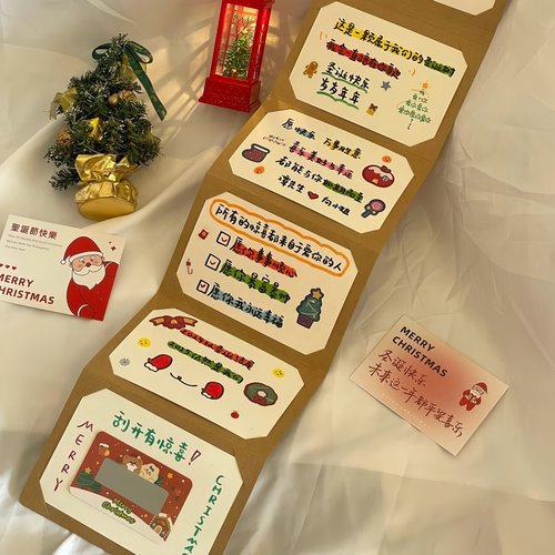 风琴本卡册抽拉式贺卡手工DIY