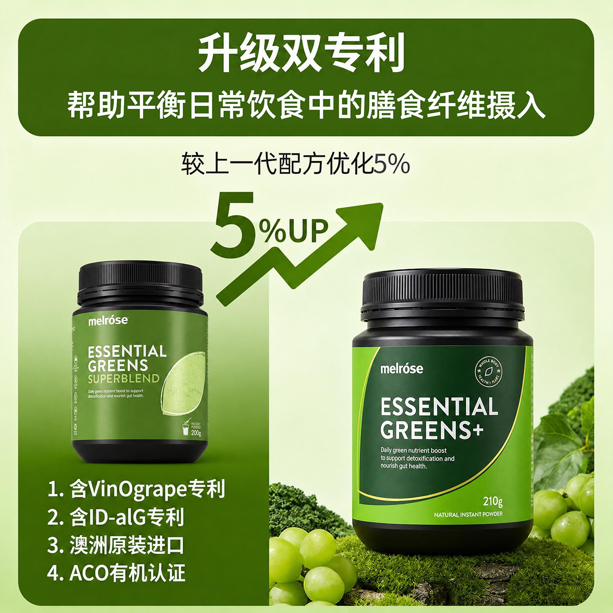 melrose绿S子官方旗舰店澳洲麦萝氏绿植精粹粉小绿粉冲饮大麦青汁