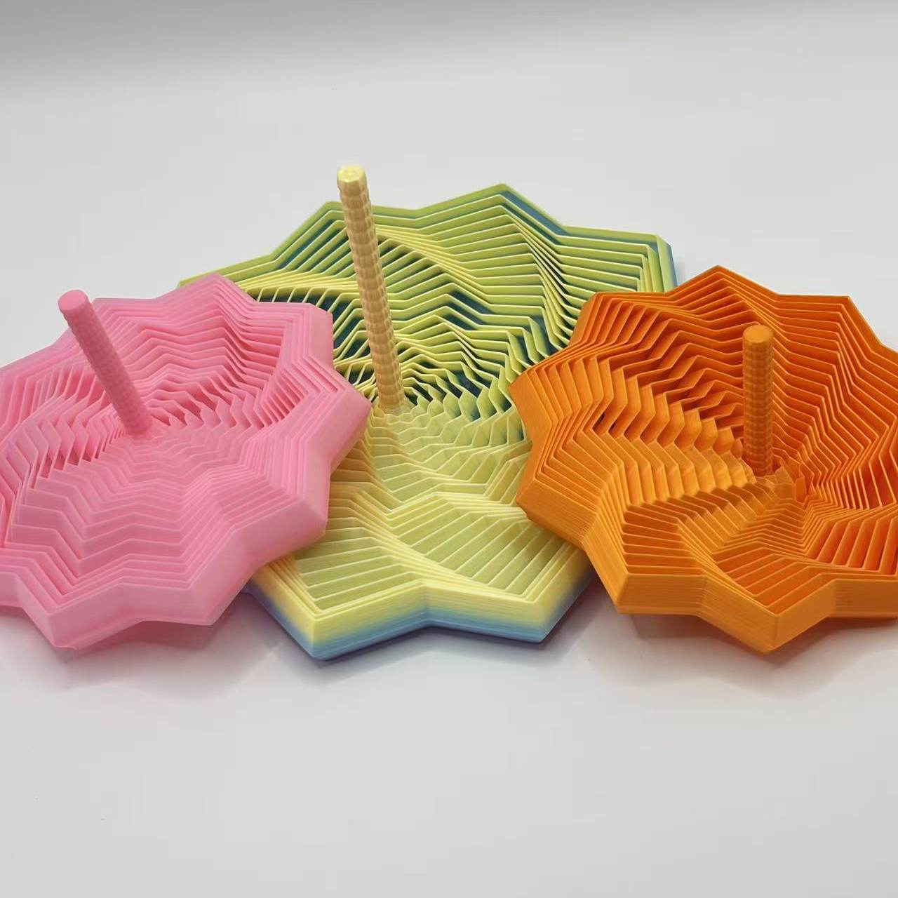 3d打印萝卜塔解压套环螺旋八角星解压治愈创意模型玩具跨境爆款