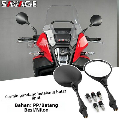 适用本田NX400改装后视镜圆镜辅助镜摩托车后视镜反光倒车镜配件A