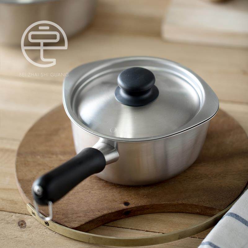 日本制进口柳宗理不锈钢18-8奶锅小汤锅雪平锅哑光设计煮锅泡面锅